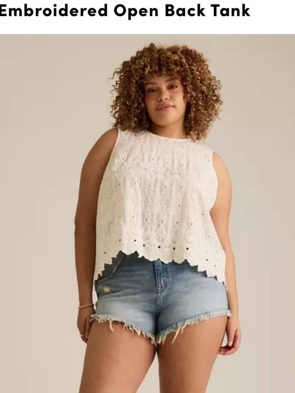 Brand New Torrid Festi Open Back Cream Lace Sleeveless Top - 2X